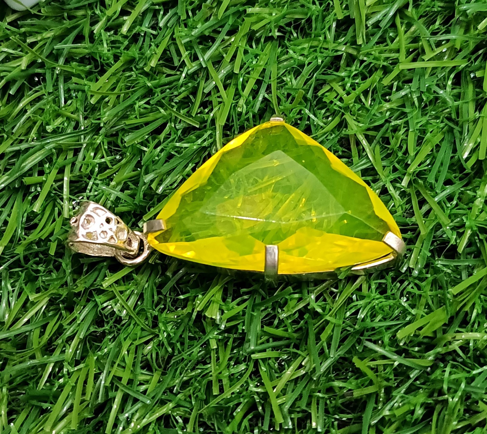 Certified 69.10 Ct Natural Yellow Opal 925 Solid Silver Pendant Loose Gemstone