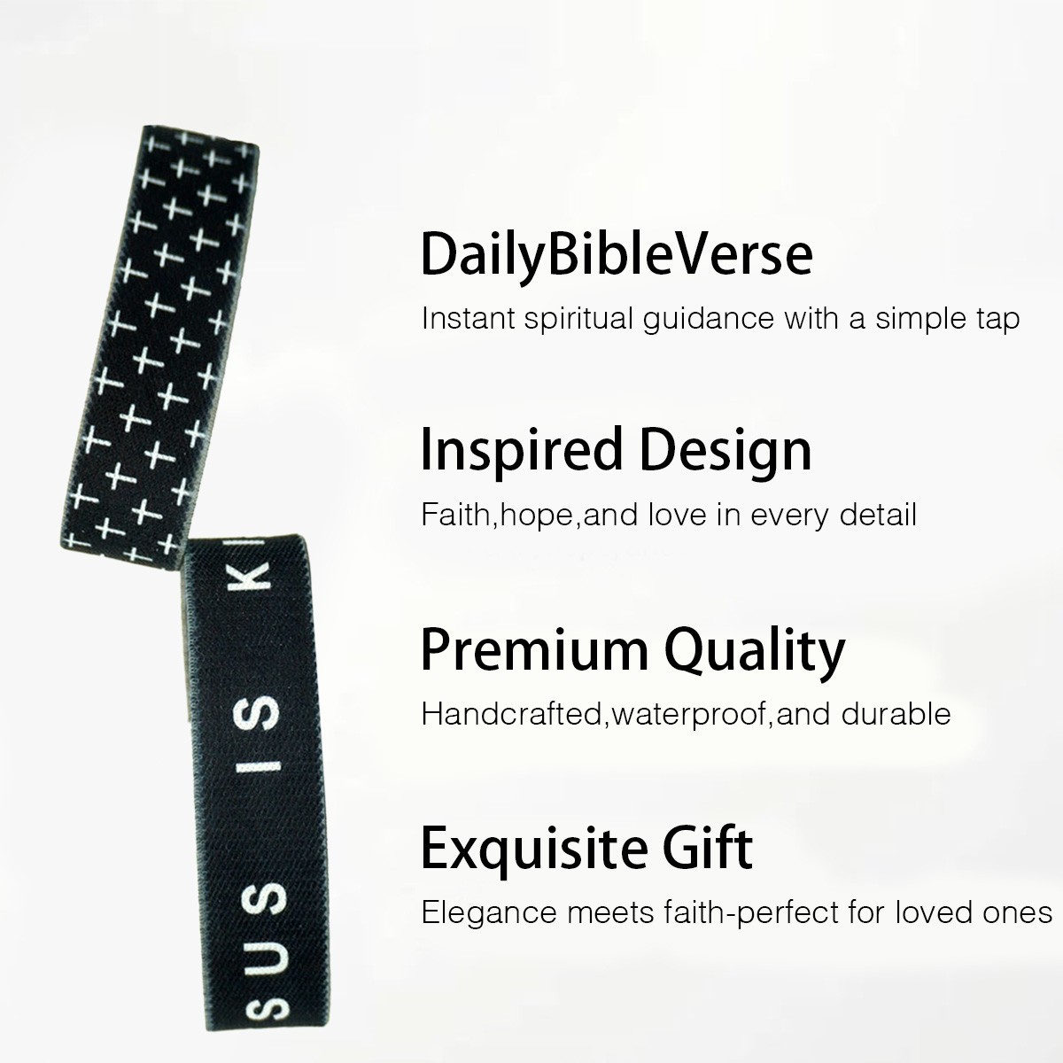 Wearable Bible Bracelet Daily Bracelet With NFC ，Daily Bible Verse Bracelet-1Pc