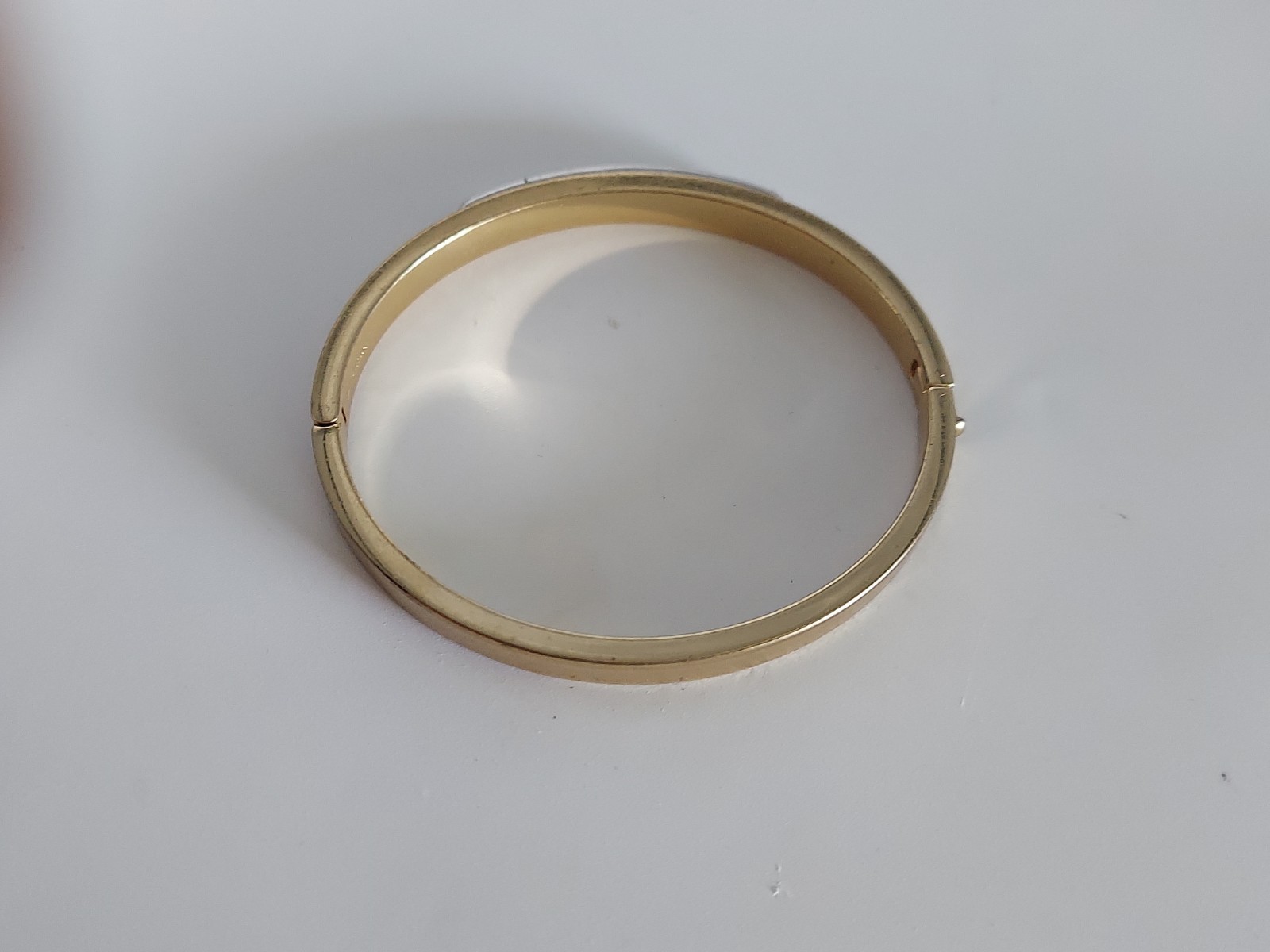 Authentic Coach Gold & Silver Branded Hinged Bangle Bracelet Size 6.75