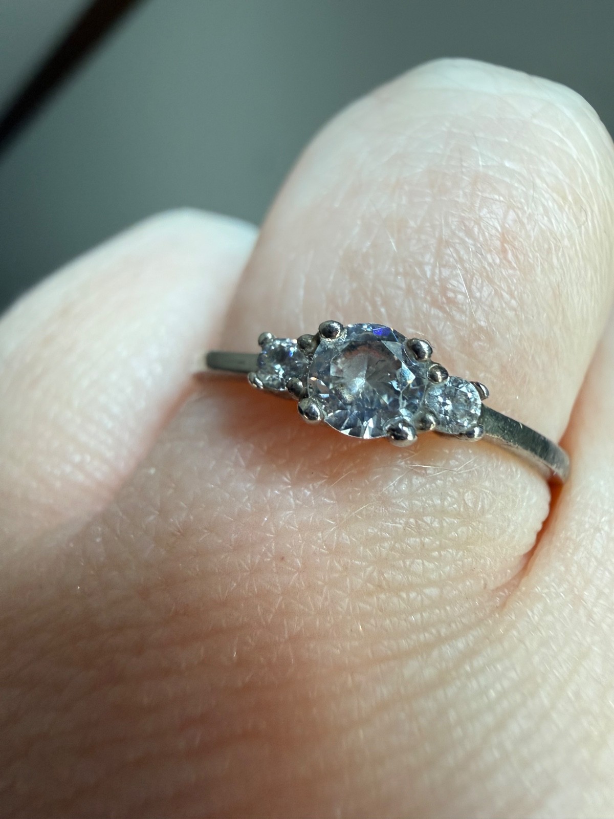 Sterling Silver ATI Cubic Zirconia CZ ring Size 7.25