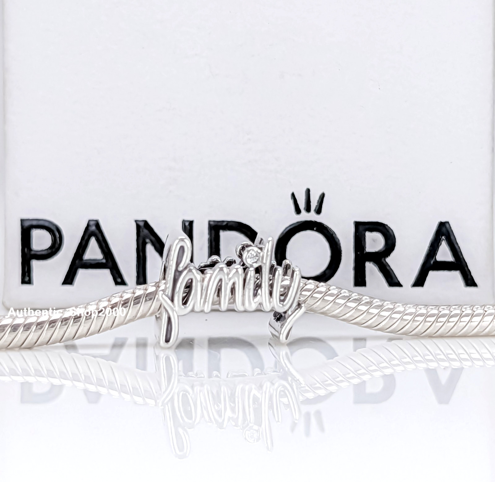 New 100% Authentic PANDORA 925 Ale Silver Handwritten Family Charm 794250C01