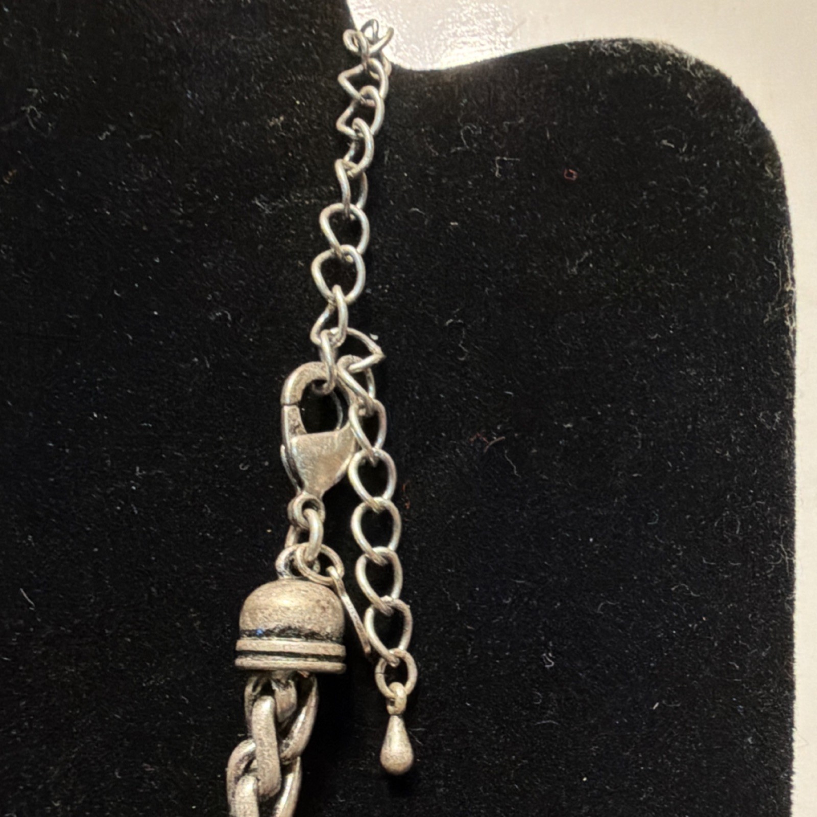 Chain Necklace Silver Spiga Wheat Metal Lobster Adjustable Fashion