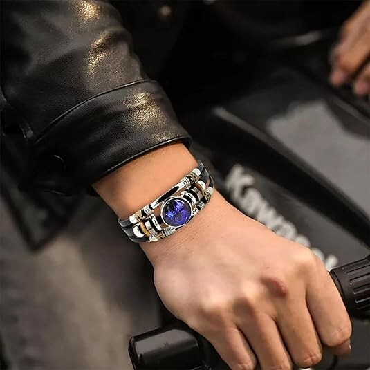 2 pcs zodiac Signs Spirit Bracelet Multilayer Adjustable 12 Constellation Black