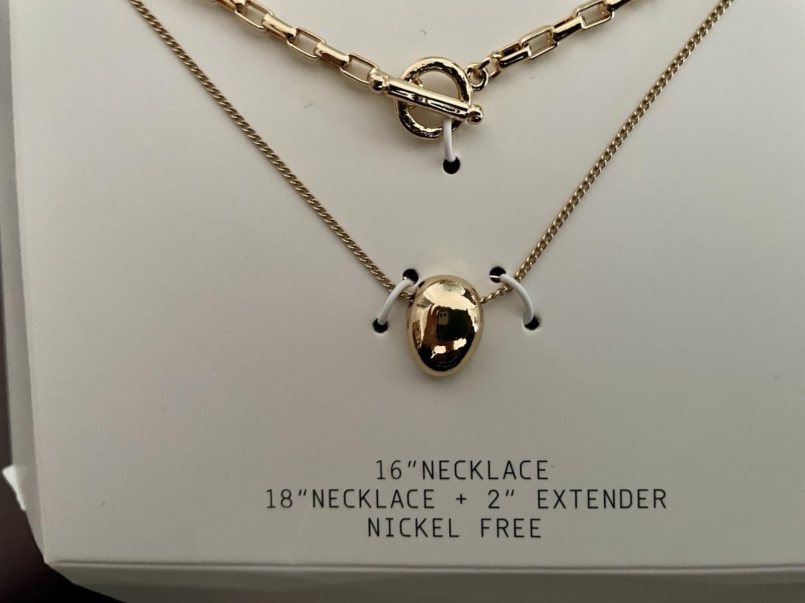 LEITH NWOT 16” Goldtone NECKLACE Nickel Free With Extender