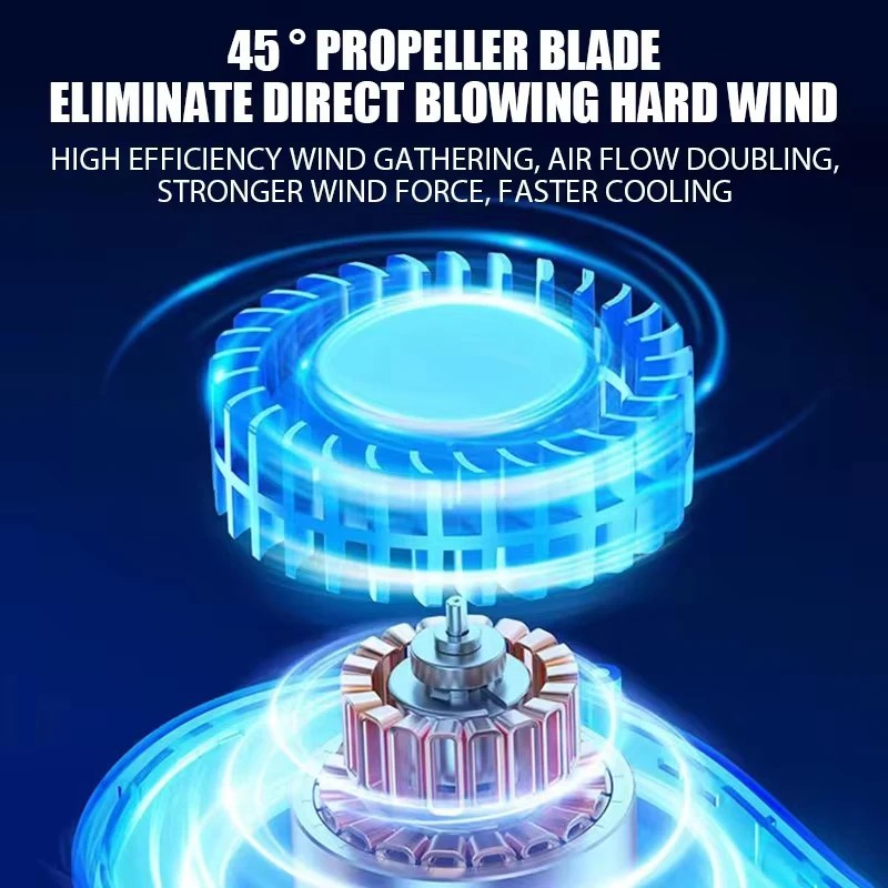 Neck Fan Hands Free Bladeless Cooling Fans USB Rechargeable Portable Hanging UK