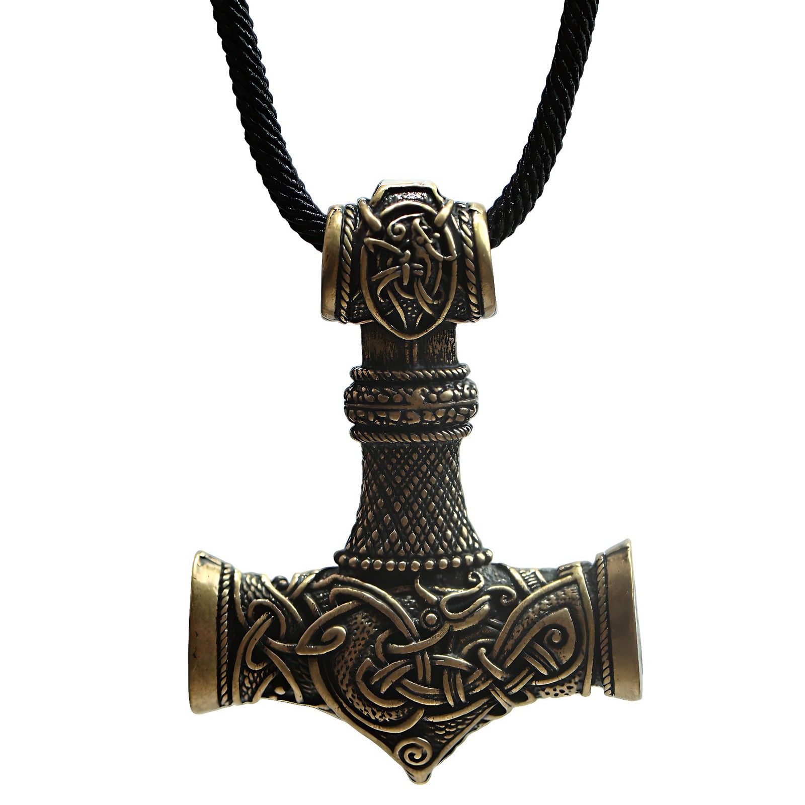 Thor Hammer Necklace – Viking Necklace For Men, Norse Mythology Amulet Jewelr…