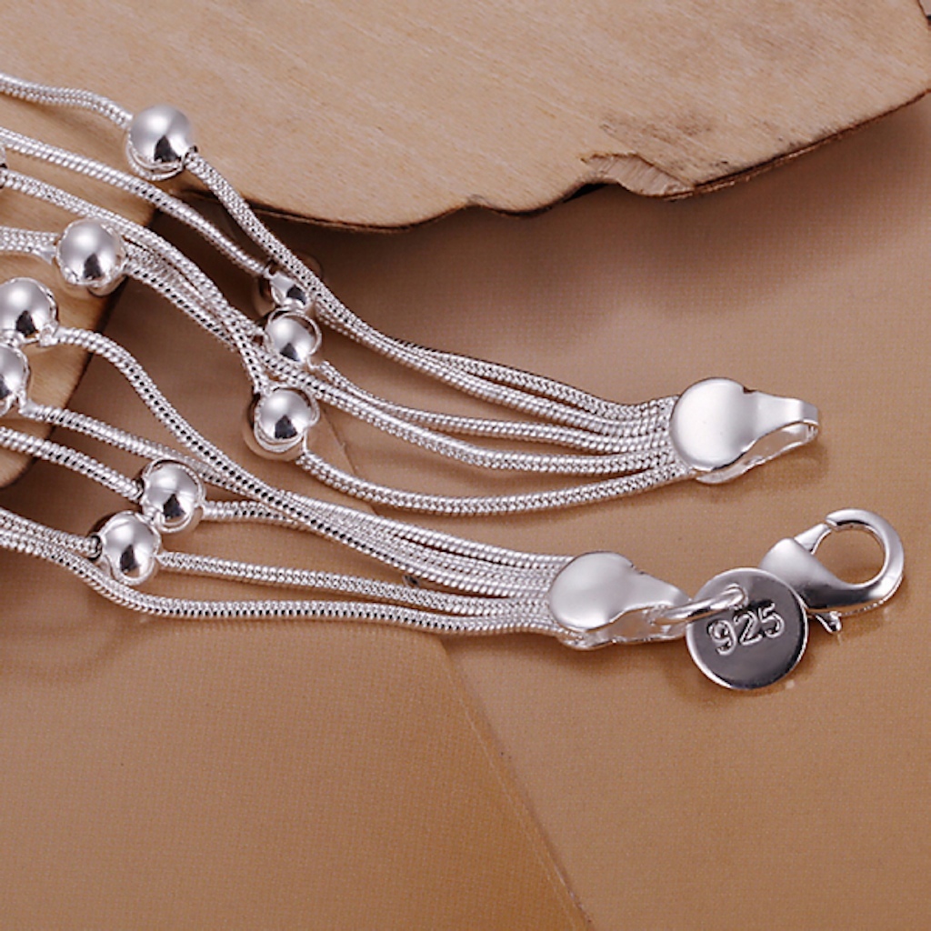 Women’s Unisex 925 Sterling Silver Bracelet Size 7.5 Inches 12MM Lobster L21