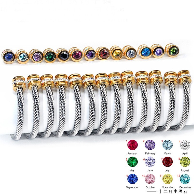 Wholesale 12pce steel wire woven titanium steel bracelet couples adjustable