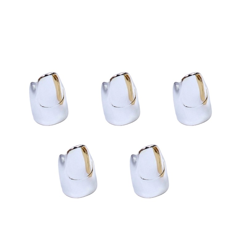 5 Pack Multifuntional Nail Rings Easy to Wear Manicure Jewelry Finger Tip Rings