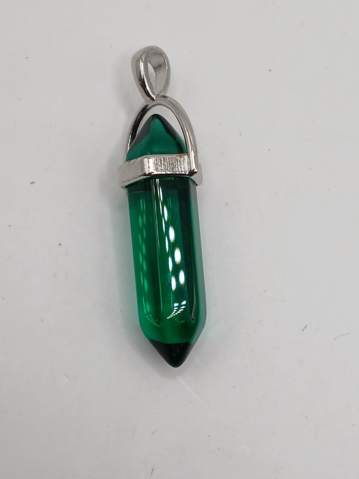 HEXAGONAL GEMSTONE GOOD LUCK PENDANT (ASSORTED GEMSTONES)