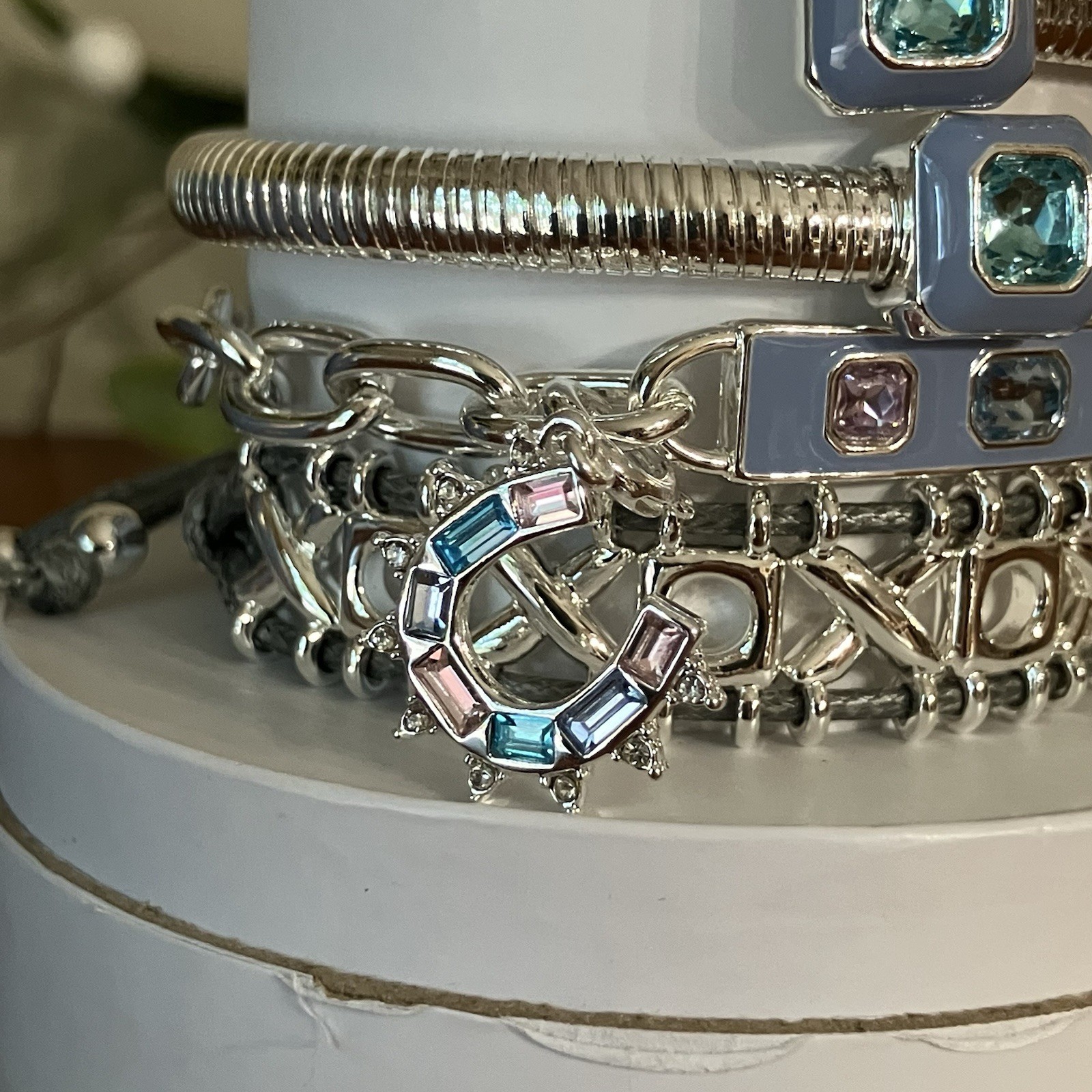 Bomb Party Spring Stacks 2026 Blessed And Protected Horseshoe Bracelet Silver