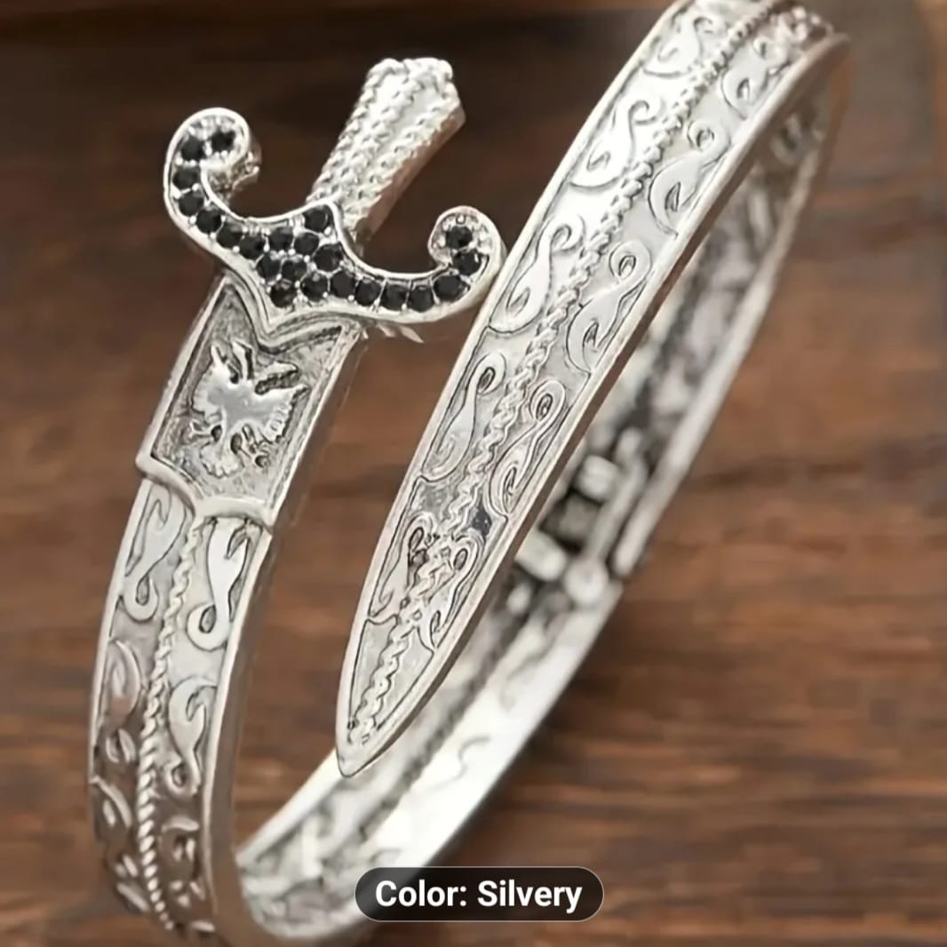 Punk Gothic Geometric Open Sword Bangle bracelet