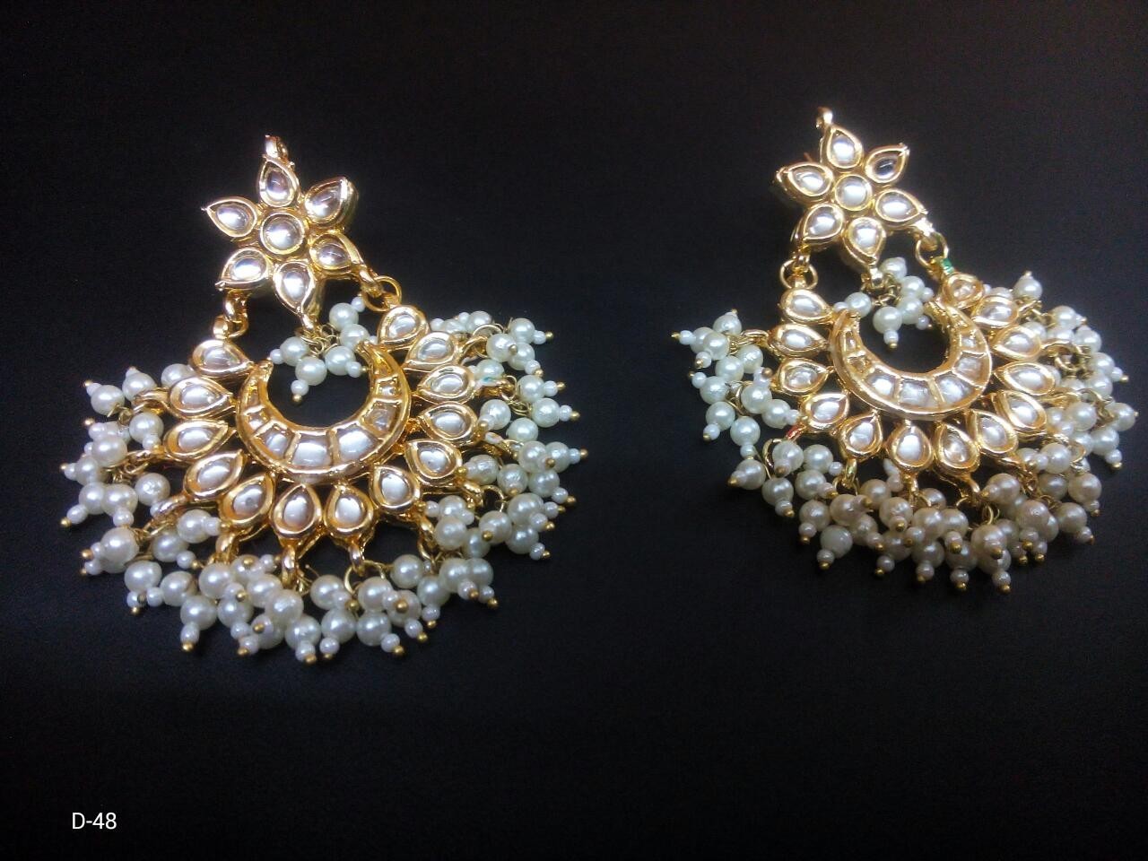 JAYWAR Premium Kundan Chandbali Earrings Collection 7 Designs Meenakari Back
