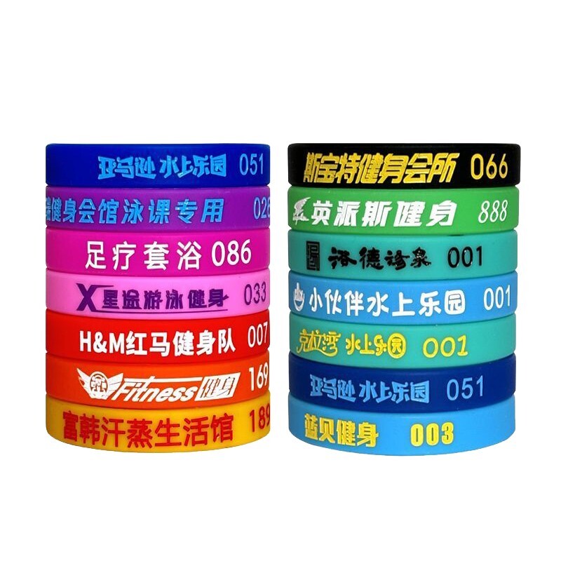 Personalized Custom Silicone Rubber Wristband Bracelets Any Logo Message Text