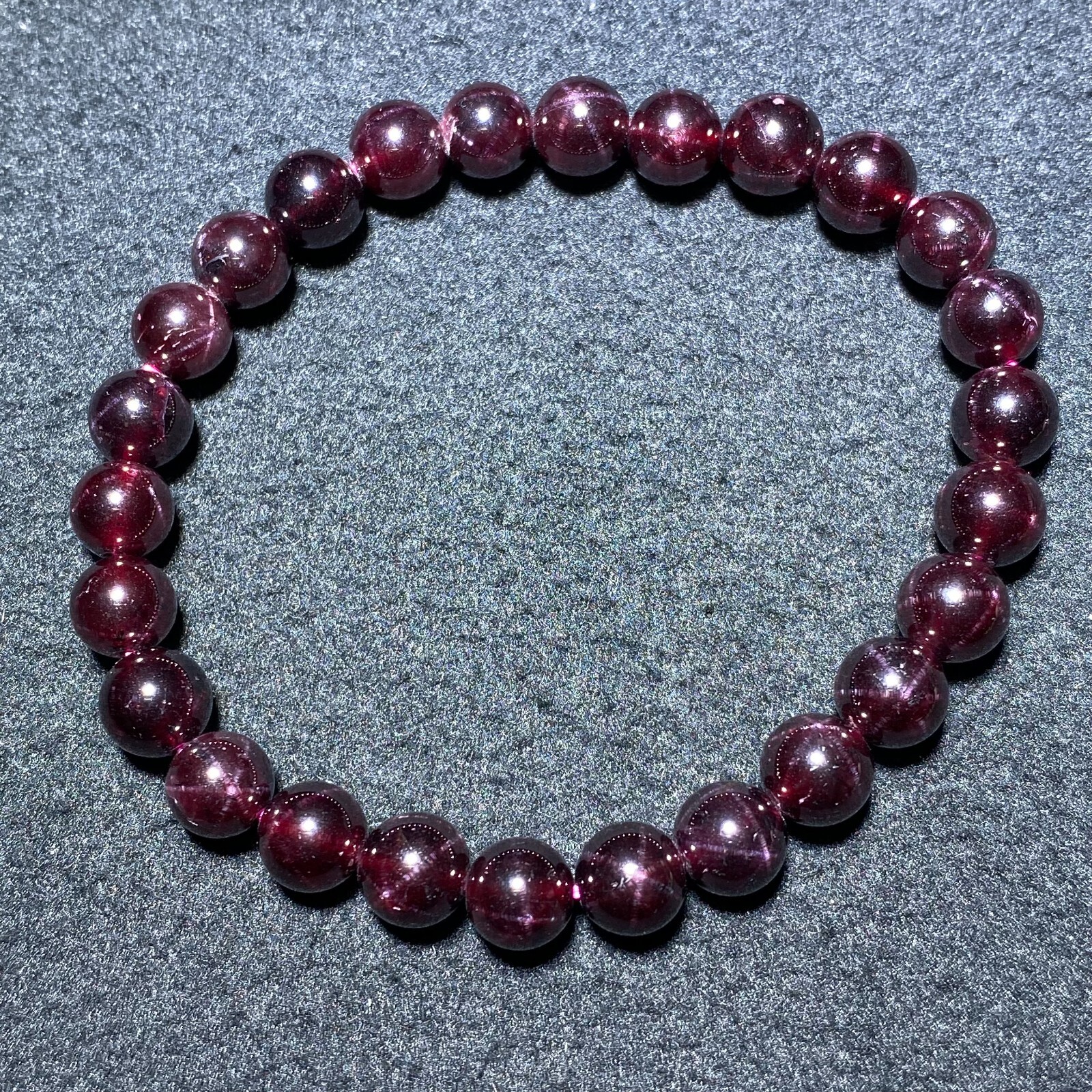 7.8mm Natural Red Starlight Garnet Crystal Beads Bracelet AAAA 1490