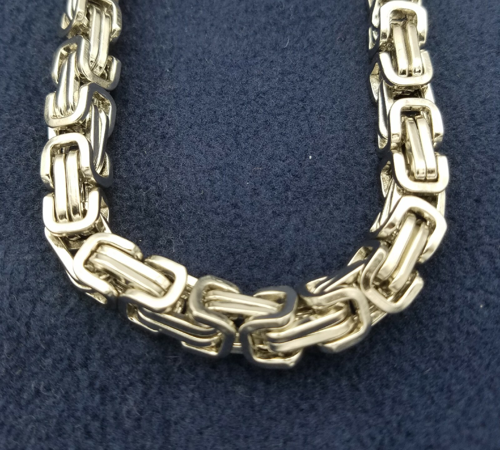 7″–50″ STAINLESS STEEL SILVER 8MM BYZANTINE TURKISH BOX ROPE CHAIN NECKLACE