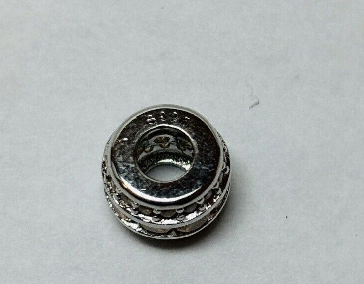 Gnoce Sterling 925 Silver Lucky Round Birthstone CZ Bead Charm