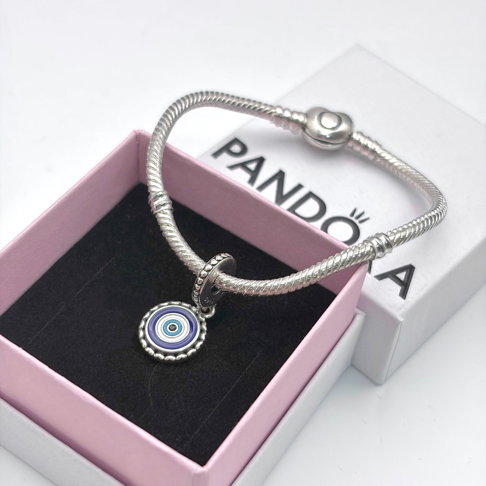 100% NEW #792018_E009 PANDORA Evil Eye Dangle Charm
