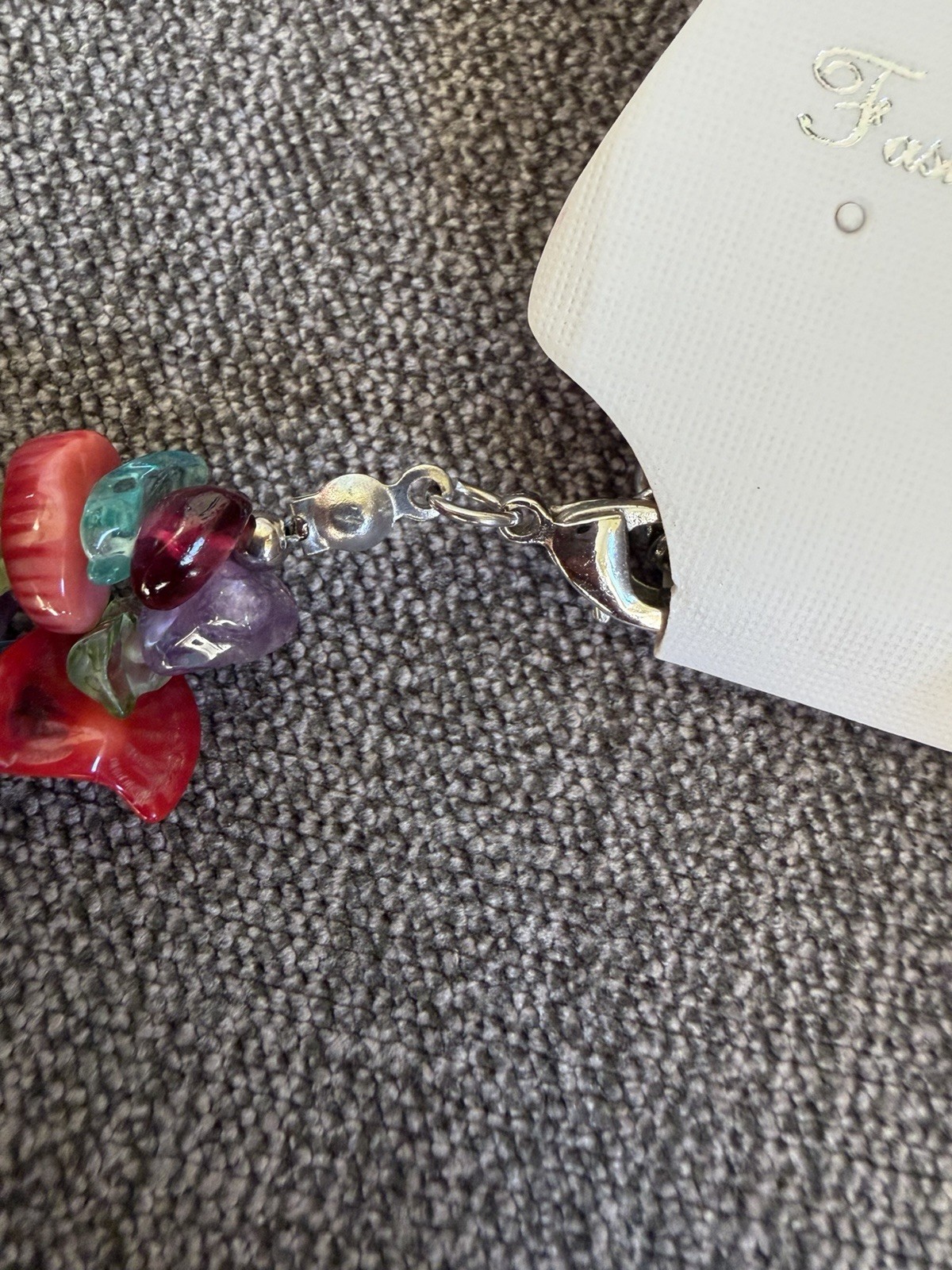 Multicoloured Beaded Necklace with Semi Precious Stones for Women