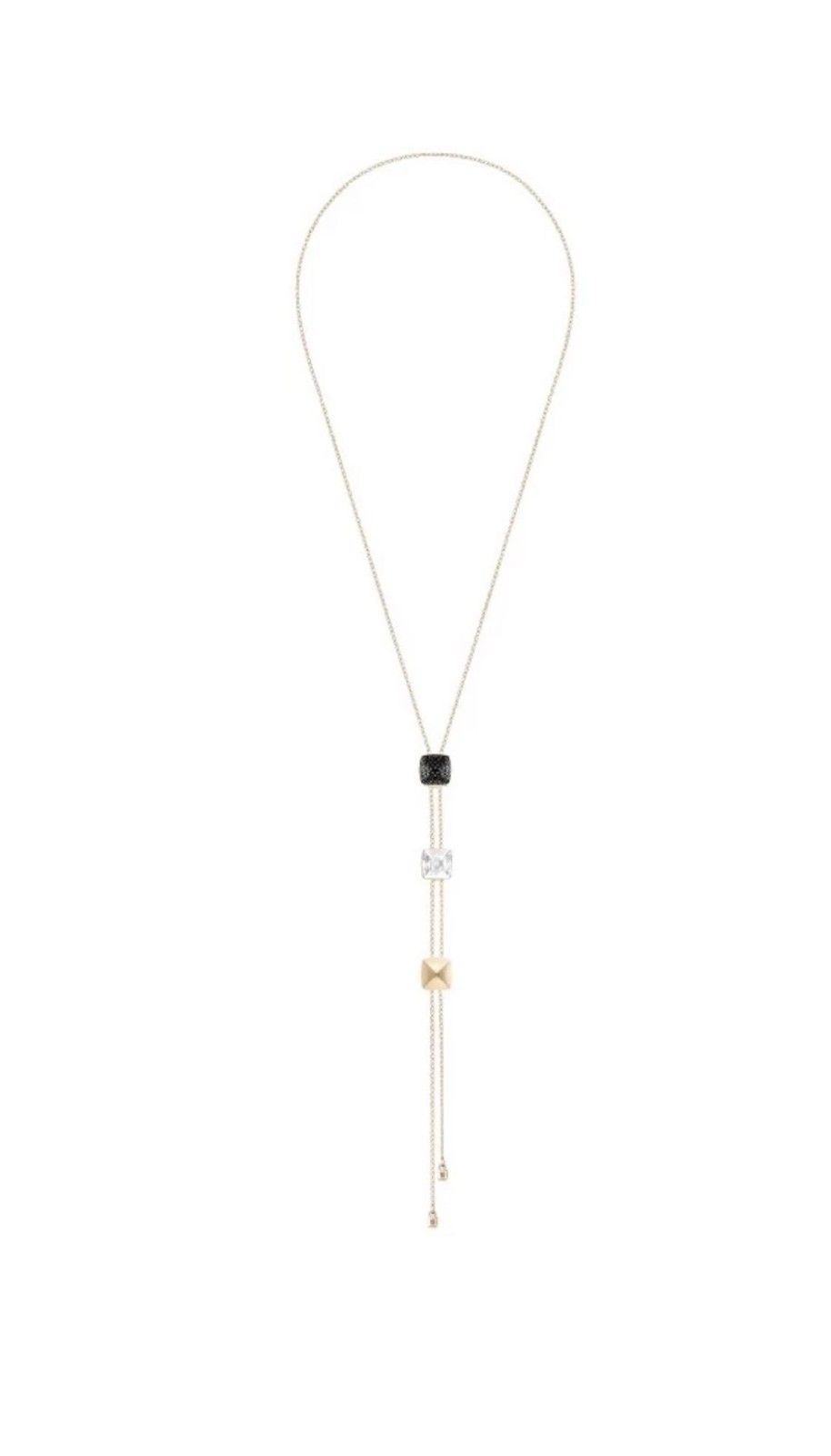 Pre owned Swarovski Crystal Pendant Necklace Glance Y Rose Gold-plated, 5271849
