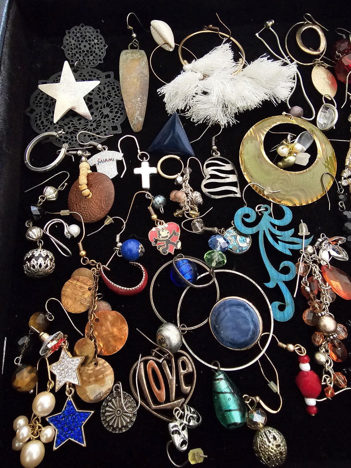 Huge Single Earring Craft Lot Mixed Colors Styles Bulk Craft Jewelry