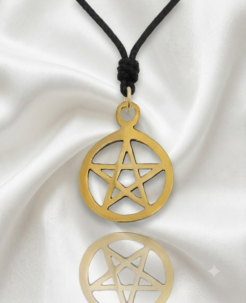 Durable Pentagram 92.5 Sterling Silver Pewter Brass Necklace Pendant Jewelry