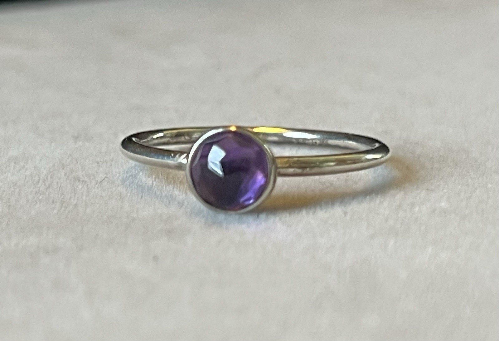 Pandora Purple Droplet Ring Size 9.25