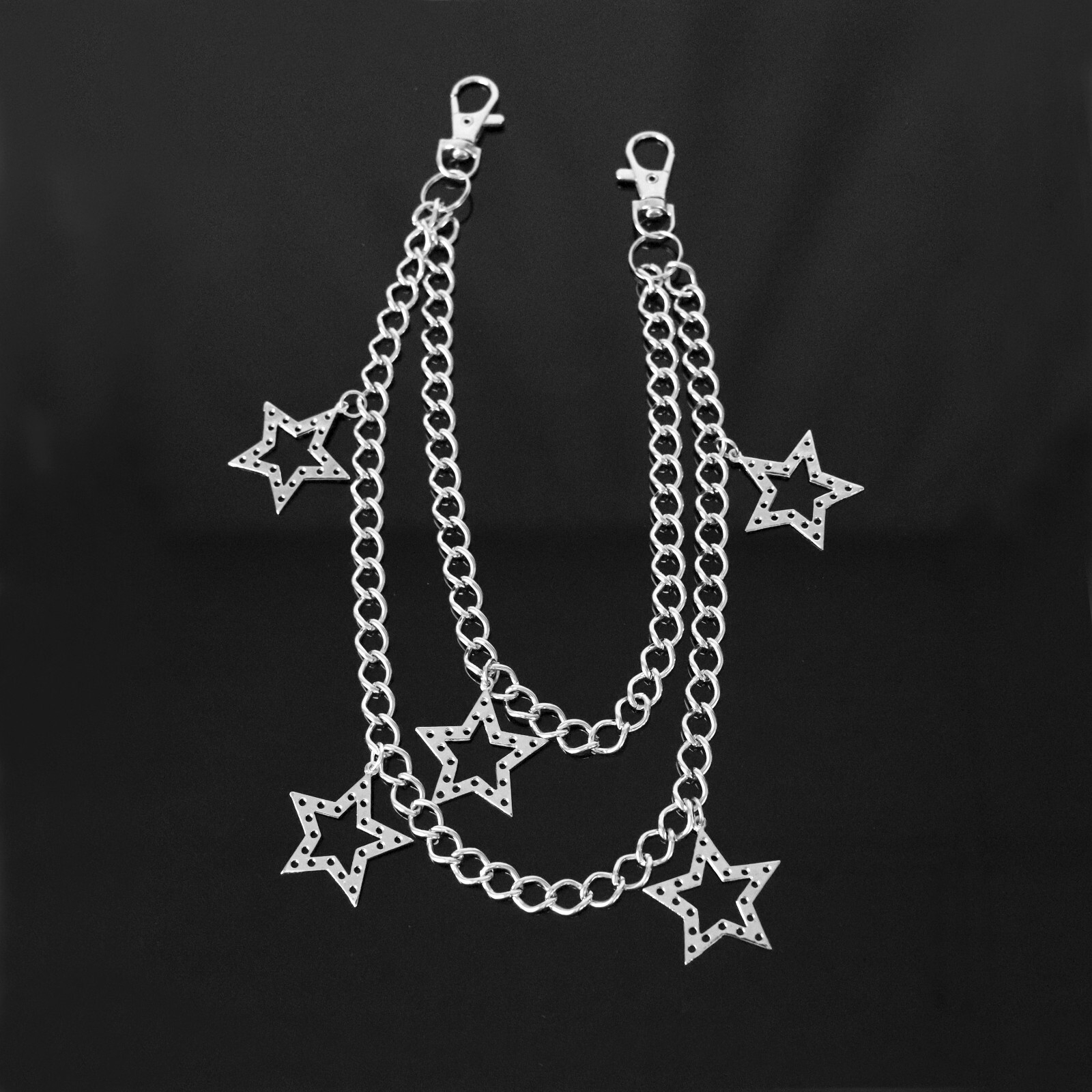 Jean Chains with Stars Hip Hop Punk Rock Heavy Duty Steel Chain JC-997