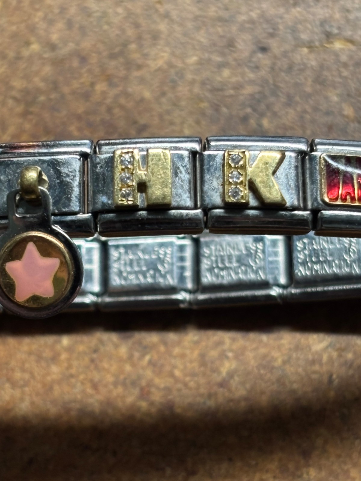 NOMINATION stainless steel stretch link CHARM BRACELET Tootsie Roll CASA d’Oro