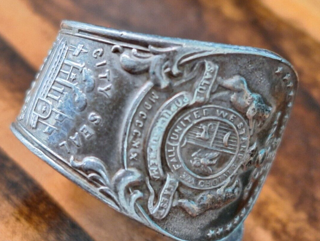 Eads Bridge Silver Spoon Ring St Louis Missouri 17 Grams Size 10
