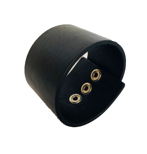 Wide cuff adjustable leather bracelet Black Brown or Worn black bracelet for men