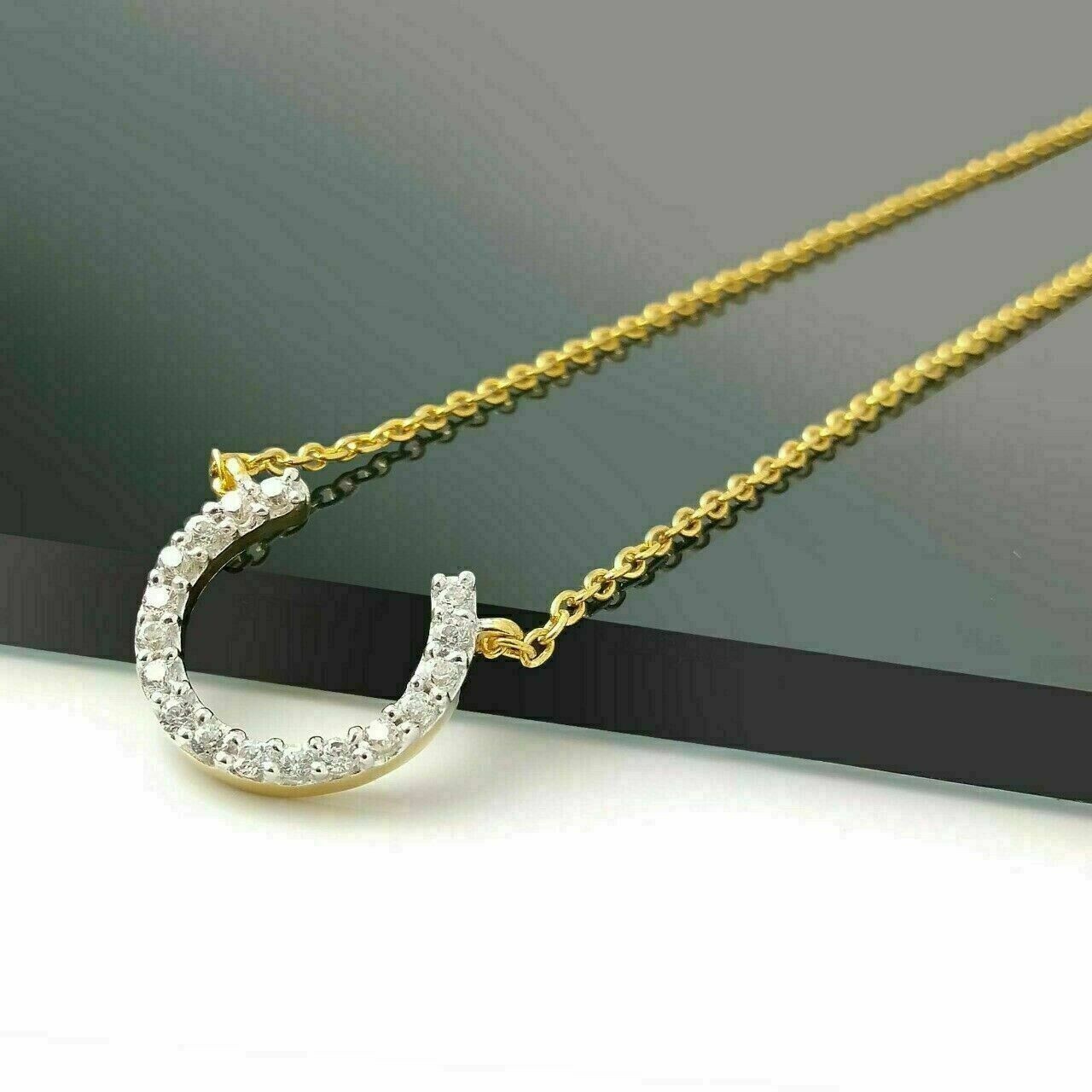 2.00 Ct Round Cut Diamond VVS1/D Pendant With Free Chain 14K Yellow Gold Finish