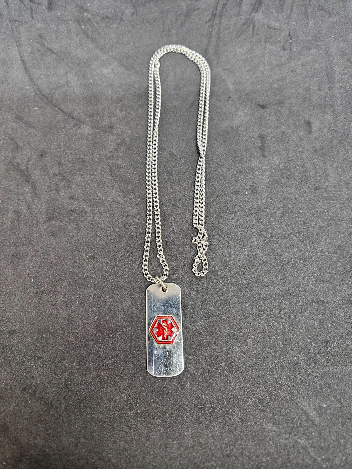Medical Alert ID Necklace – For Men or Women, NO Engraving