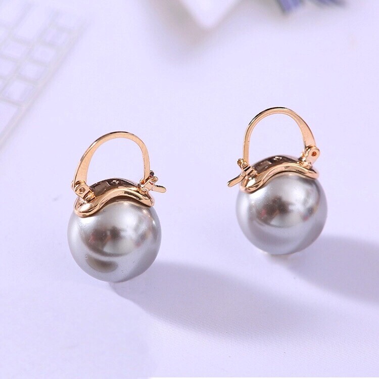 Gray Pearl Dangle Drop Earrings For Women, Elegant Pearl Earrings,Jewelry Gifts