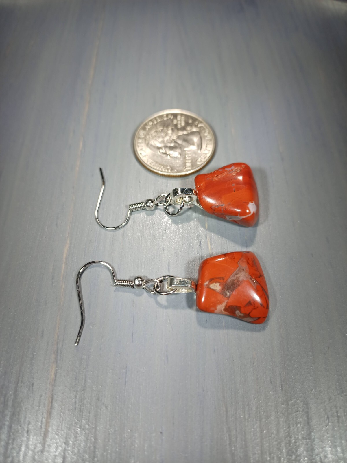 Brecciated Jasper – Tumbled Stone Earrings