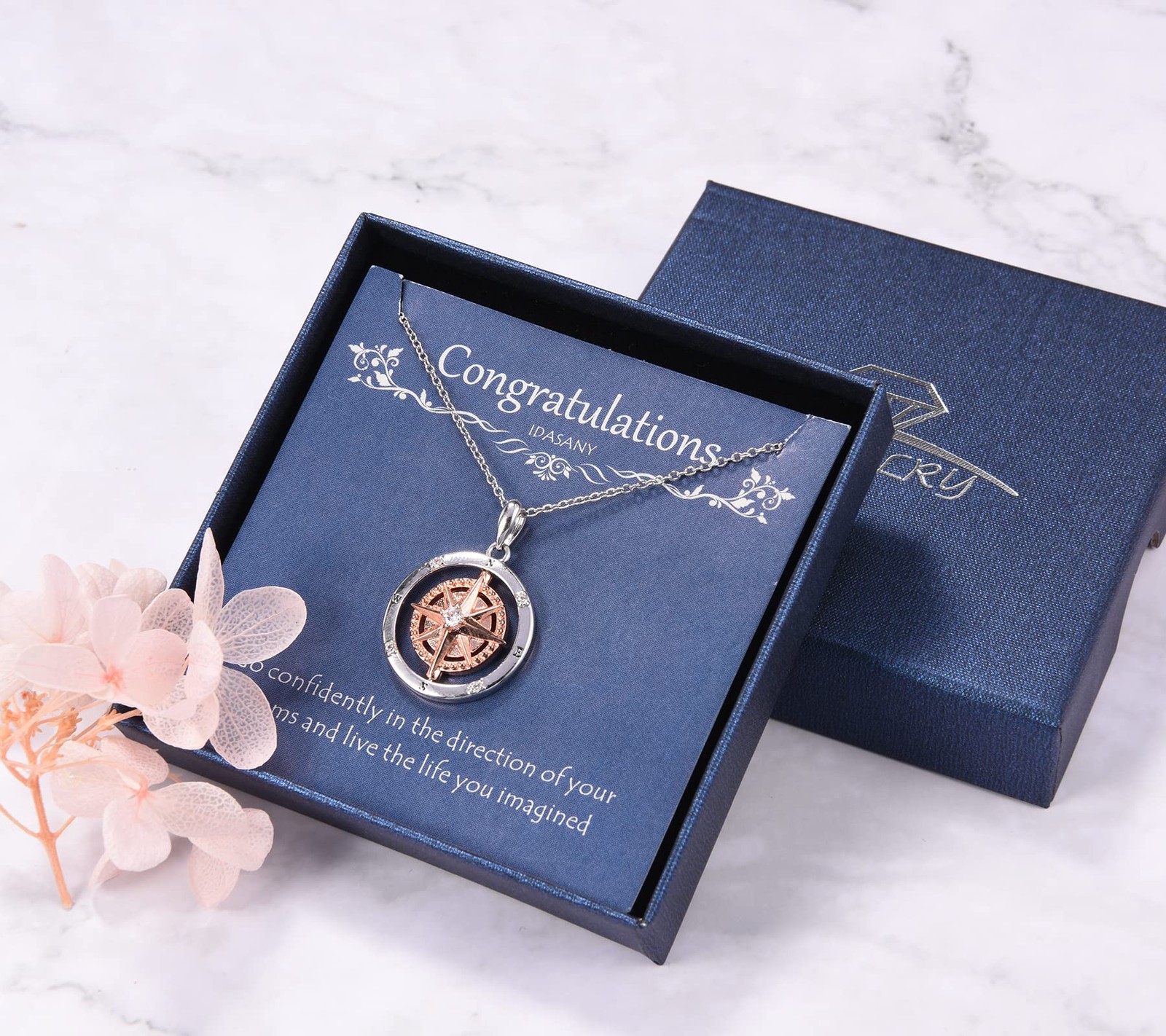 Graduation Gifts for Her 2025 Inspirational Spin Compass Pandant Necklace for…