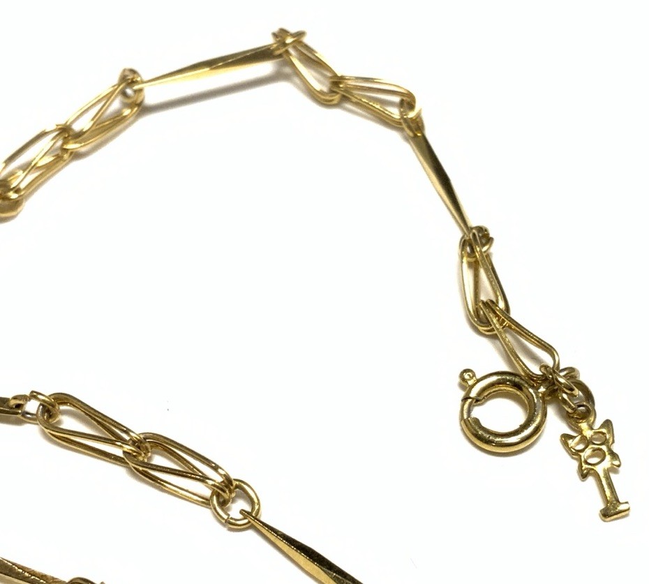 Crown Trifari Gold Tone Chain Necklace 23.5-inches LS103