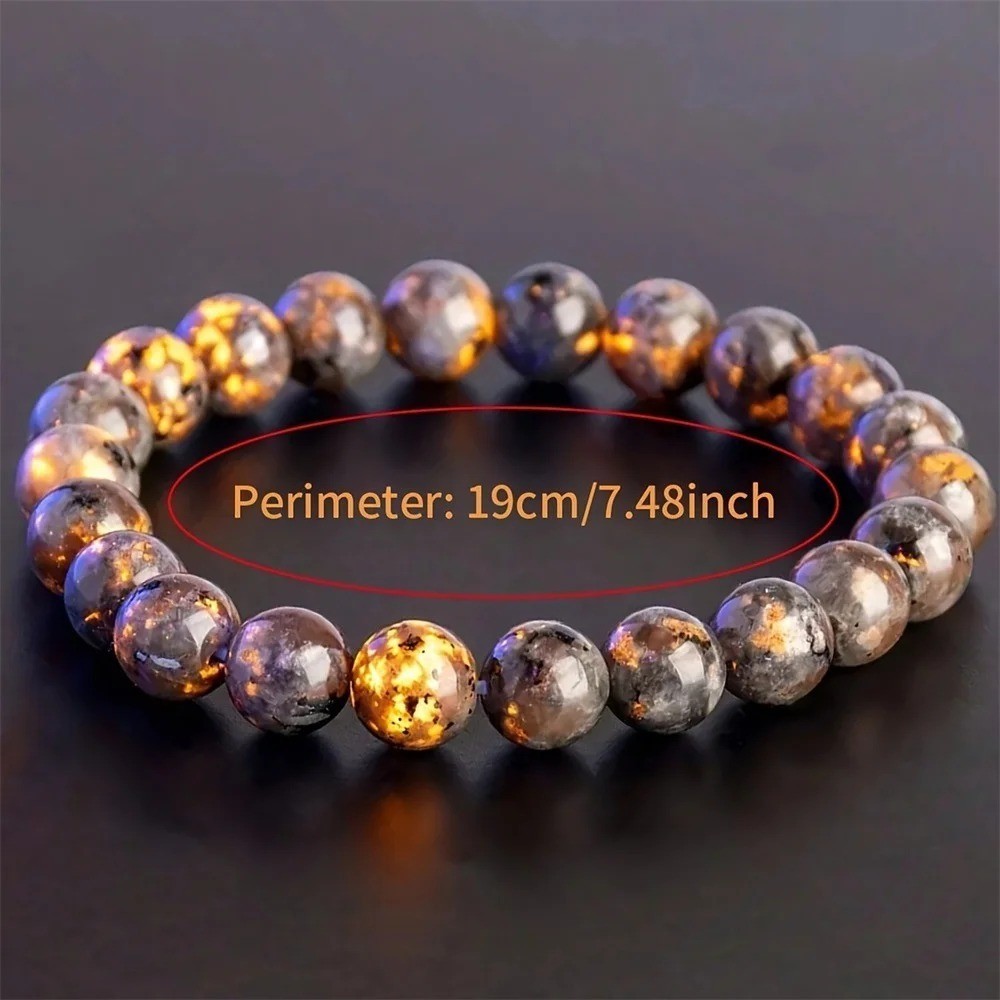 Natural Yooperlite UV Reactive Bracelet Adjustable Stretch 6mm Beads Gift
