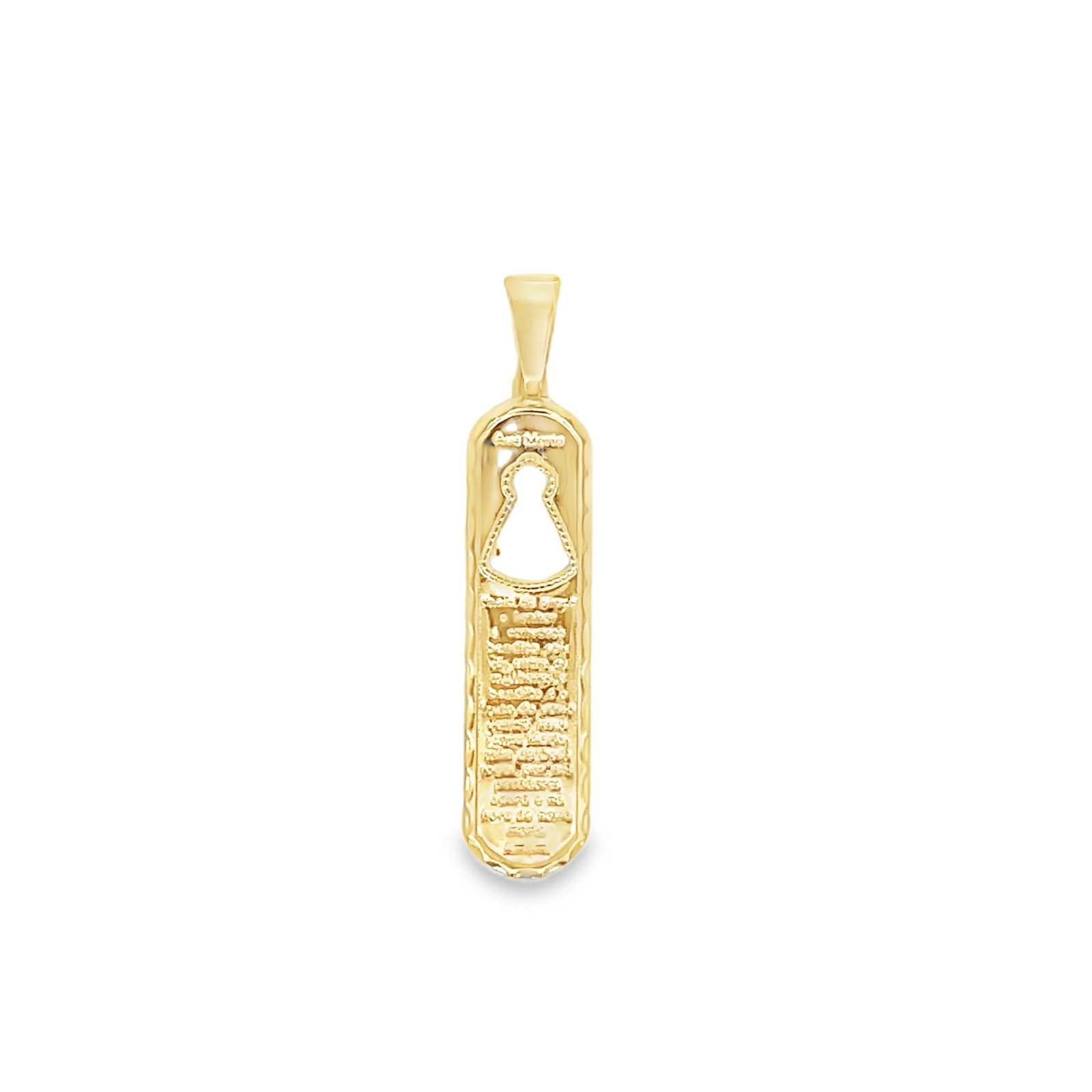 18K Gold Filled or Rhodium Prayer Protection Pendant (A229)