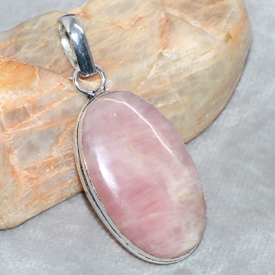 Kunzite 925 Silver Plated Pendant 1.8″ Promise Gift Fresh Stock Deal MJ