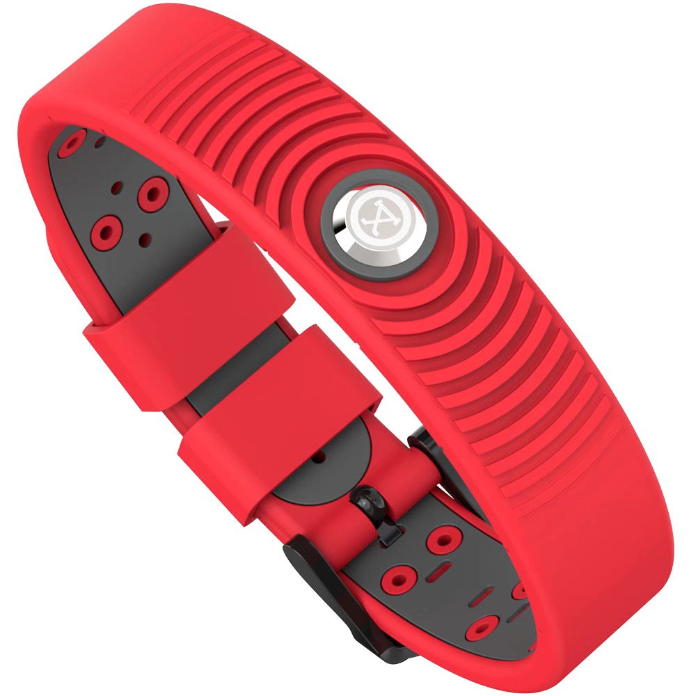 PROEXL 18K SPORTS MAGNETIC BRACELET – WATERPROOF – BREATHABLE STRAP – RED – GRAY