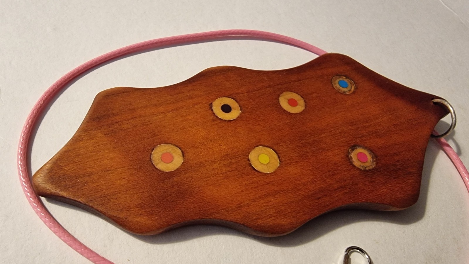 Jewellery Pendant Solid Wooden Boho Handmade With Clasp Chain See Description
