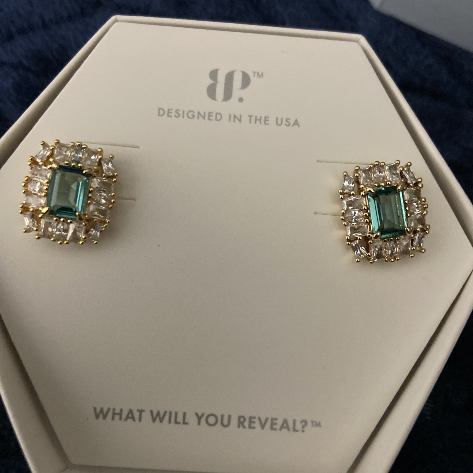 Bomb Party The Versailles Earrings Paraiba Tourmaline Gold Plating