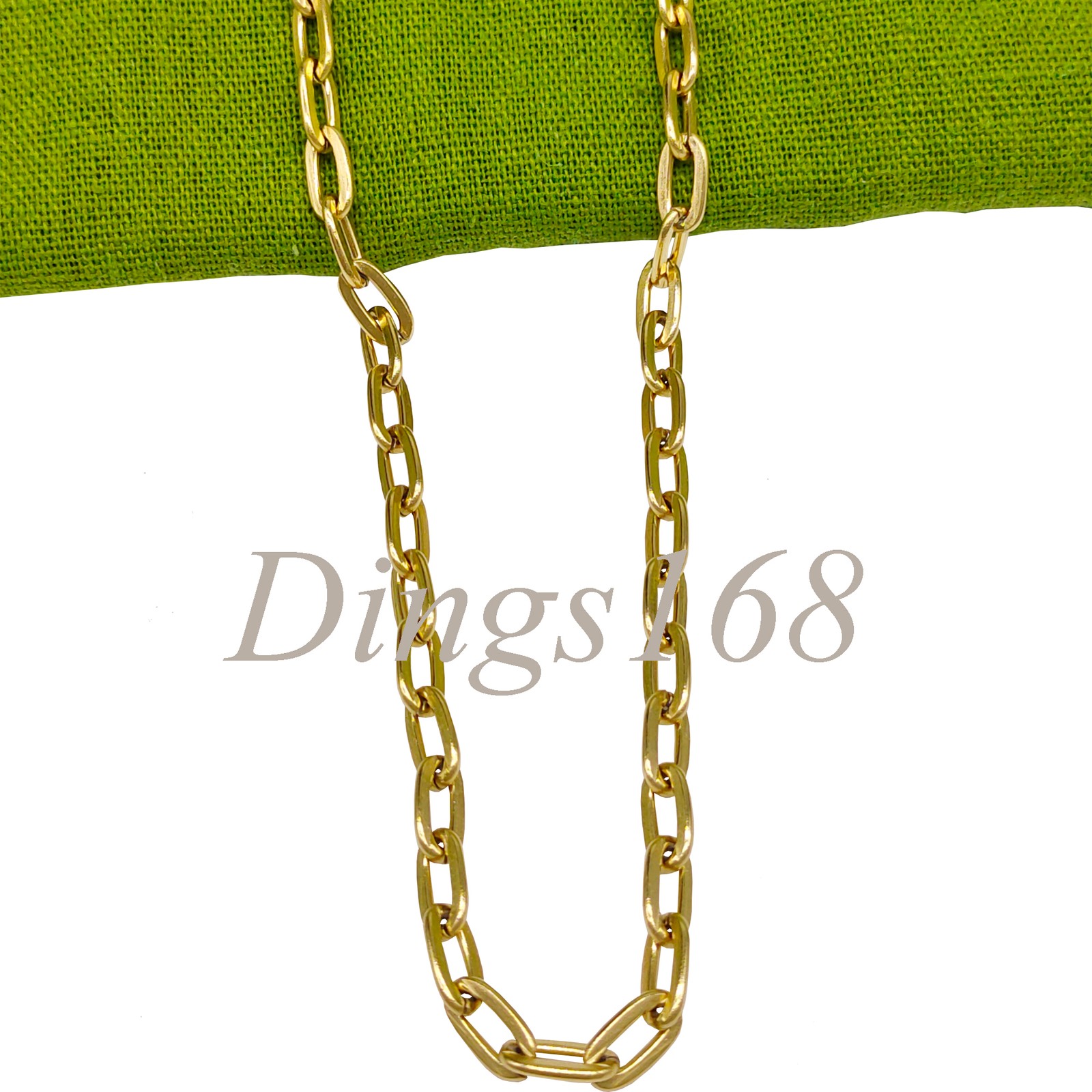 18K Yellow Gold Filled Nickel-Free 14″+2.4″ 4.9mm Wide Paper Clip Chain Necklace
