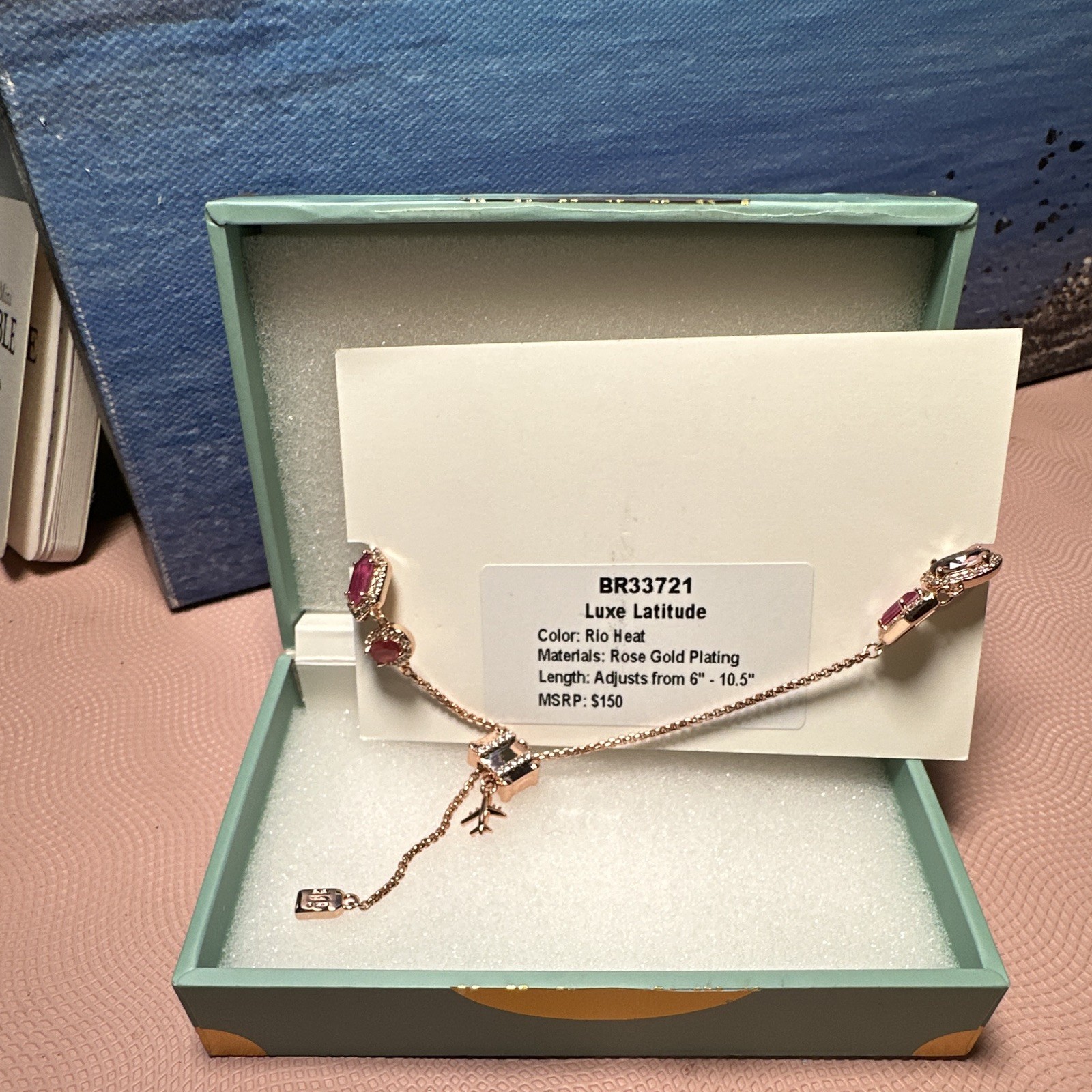 BP Rose Gold Plated Adjustable Bolo Bracelet BR33721 Rio Heat Jewel Candy