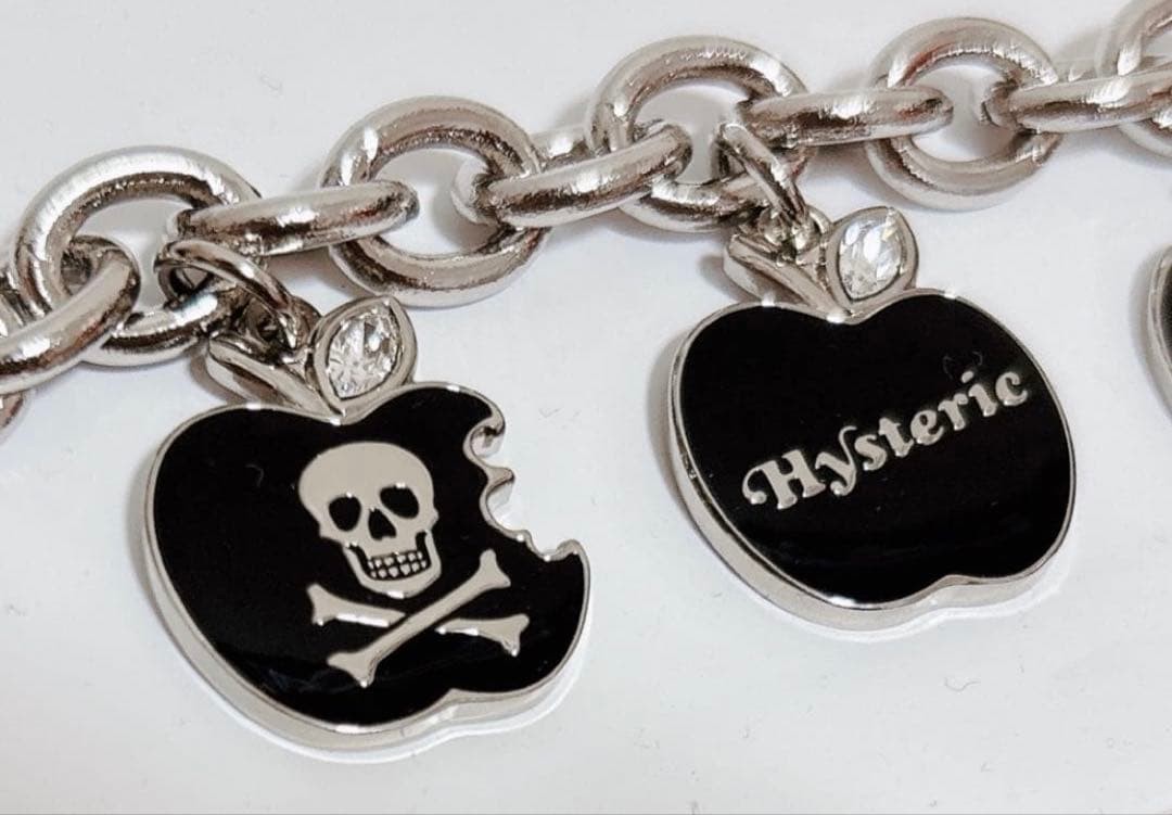 [Brand New Unused] Hysteric Glamour Bracelet Black & Silver Includes Accessories