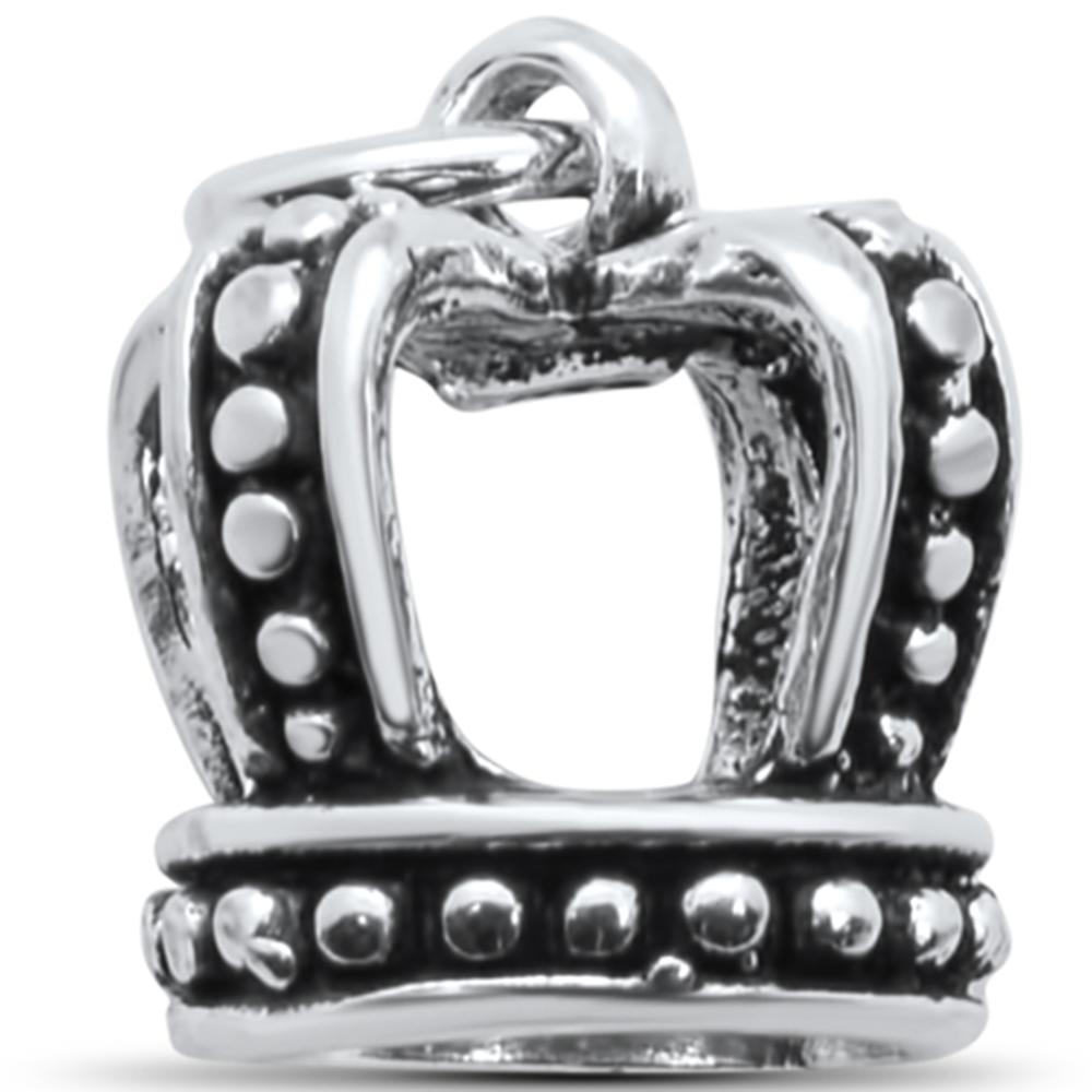 Plain Crown .925 Sterling Silver Pendant