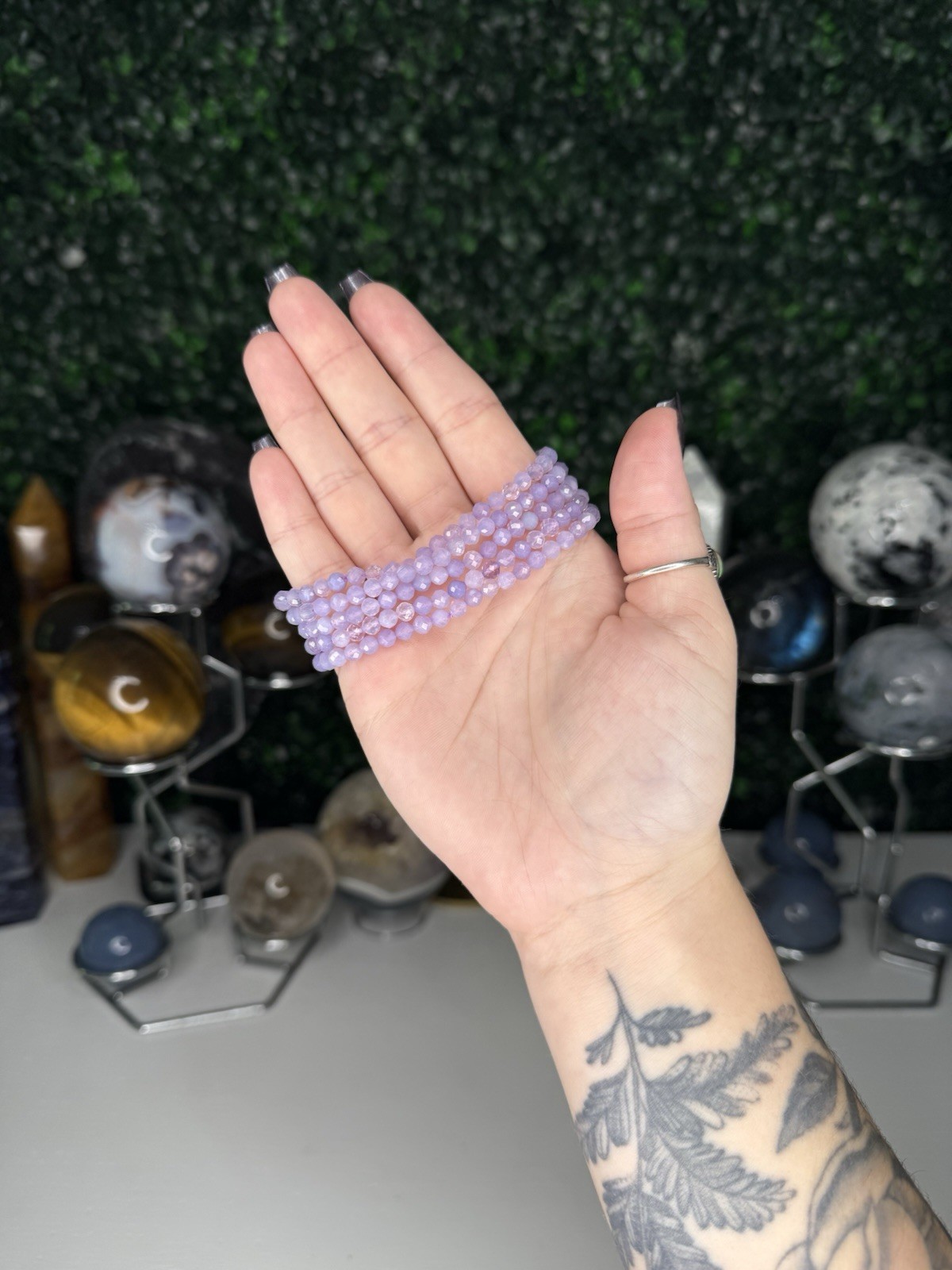 Lavender Moon Quartz Faceted Bracelets | Crystal Jewelry