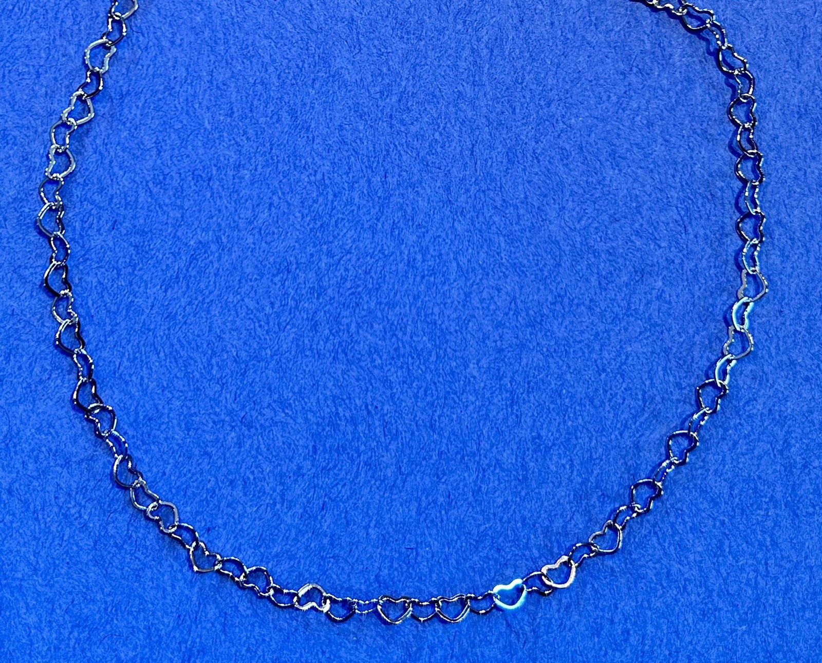 Valentine’s Day special! Heart Chain Silver Interlinked Hearts Great Gift
