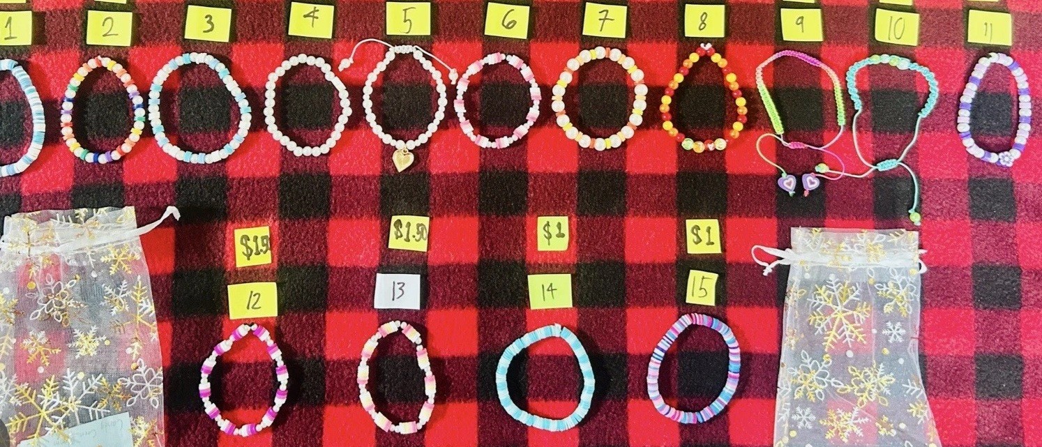 Bracelet lots Multicolor Round Beaded Stretch, Slip-On, No Clasp, $6 per set